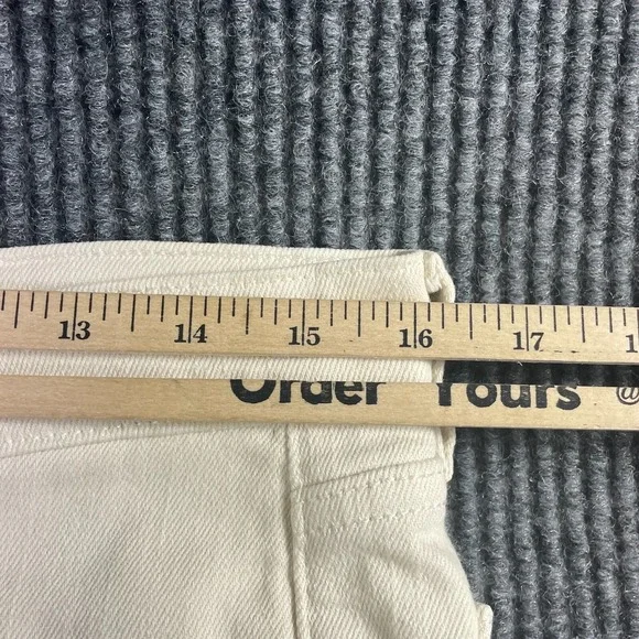 J Crew Jeans Womens 29 White Denim Skinny‎ Zipped Pockets Stretch Mid Rise 32x27 - Picture 8 of 15